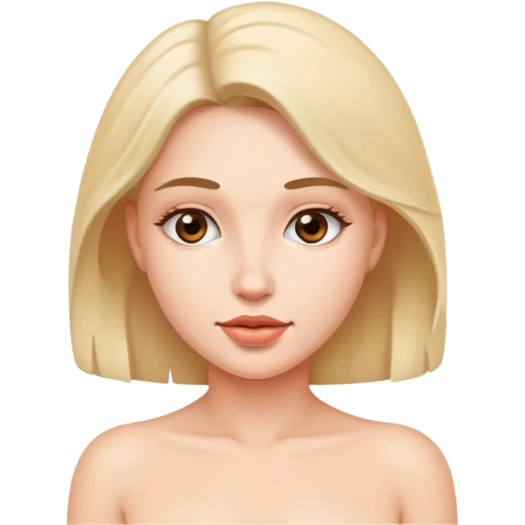 Голая девушка  emoji