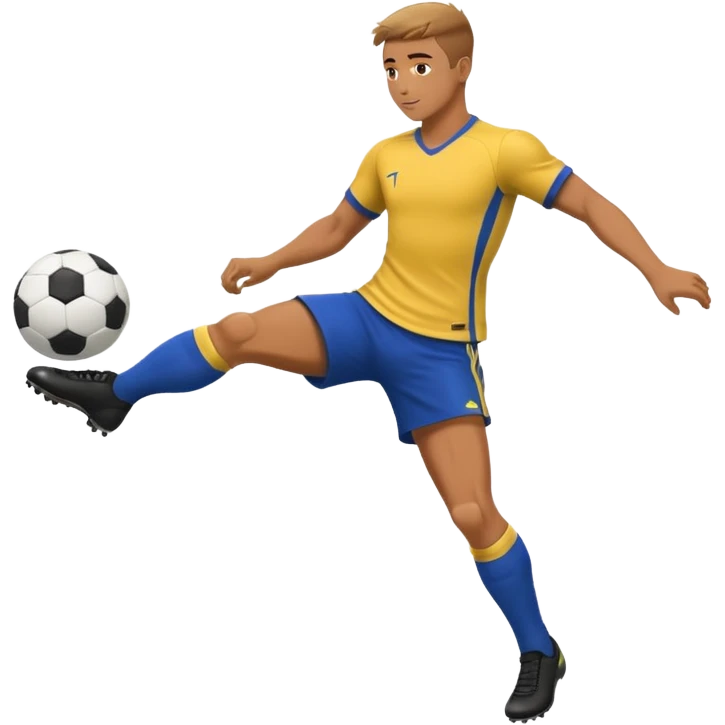 soccer player kicking ball emoji