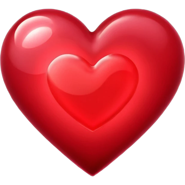burgundy red heart shaped spell emoji
