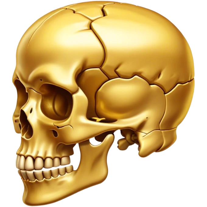 golden brain skull emoji
