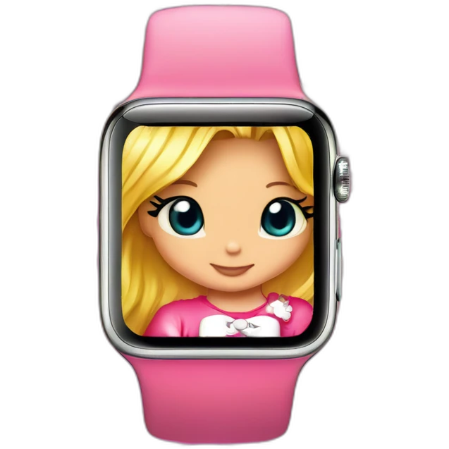 Pink hello kitty Apple Watch with Britney Spears in wallpaper  emoji