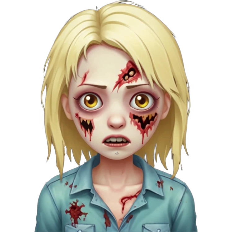 cute cruel blonde 🤗 zombie woman emoji