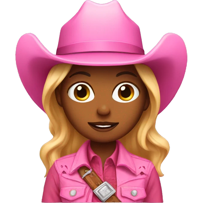 pink cowgirl  emoji