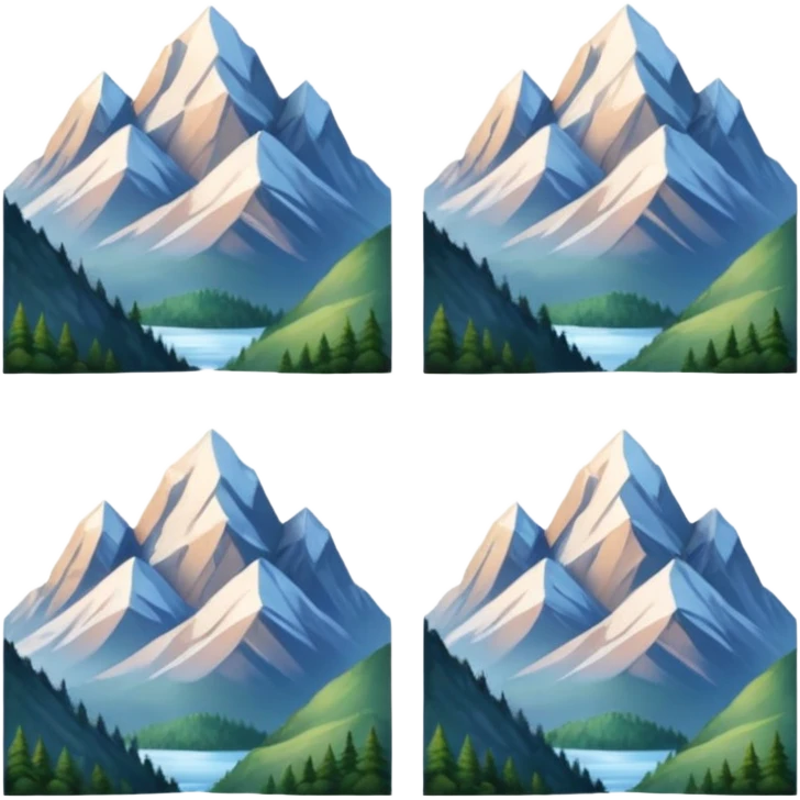 6 photos of mountains in a grid emoji