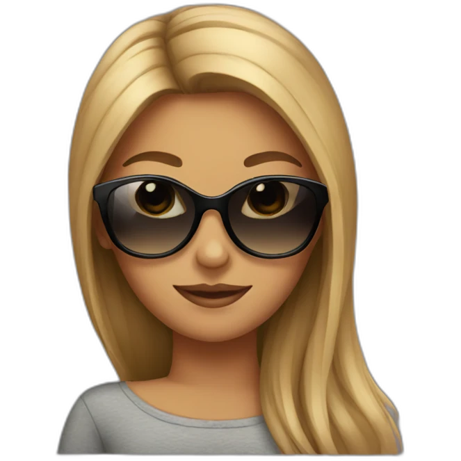 Girl with sunglasses emoji