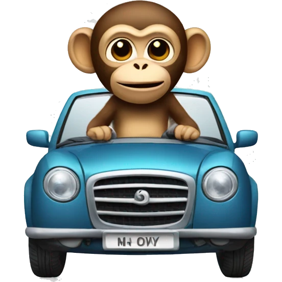 Monkey in a car emoji