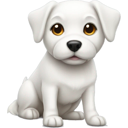 White dog different color  emoji