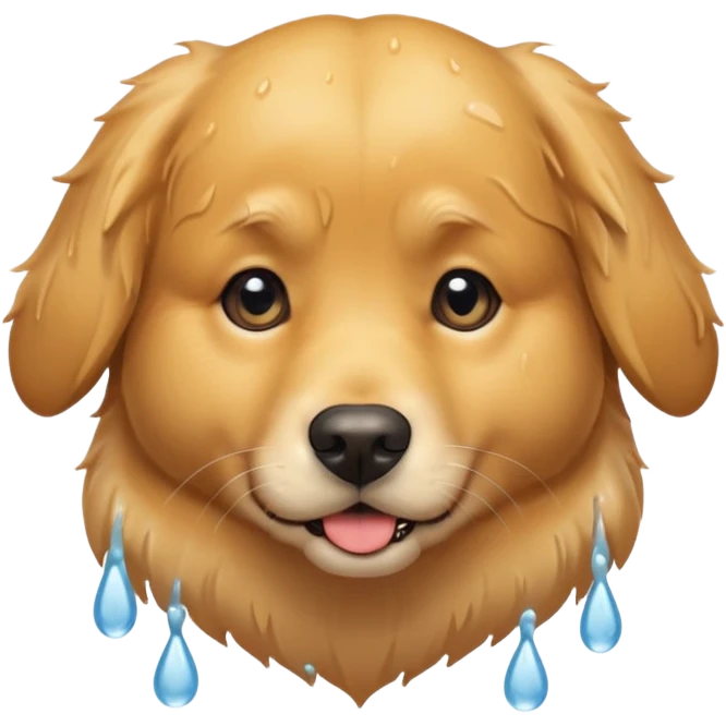 Dog with tears in eyes emoji