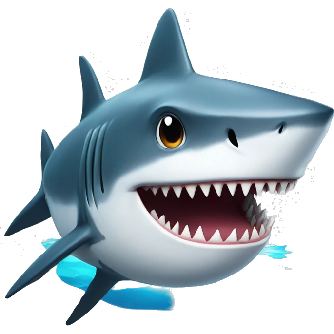 Shark with tofhat emoji