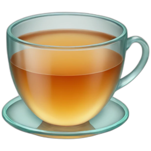 A Crystal cup of tea emoji