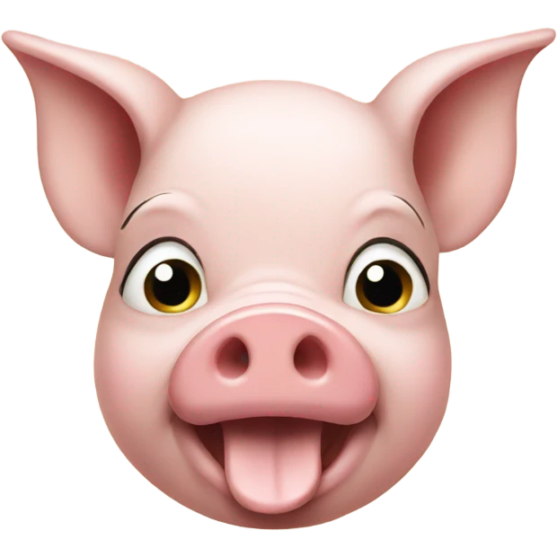 Pig eating emoji
