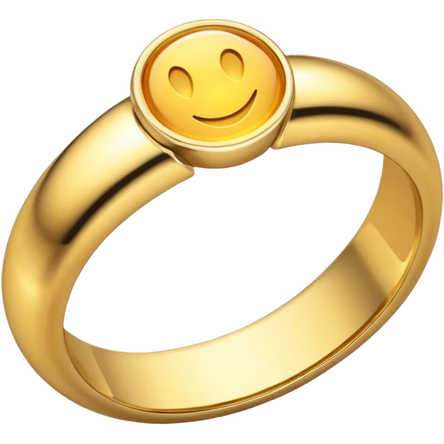 Aesthetic Engagement gold ring emoji flipped with right  emoji