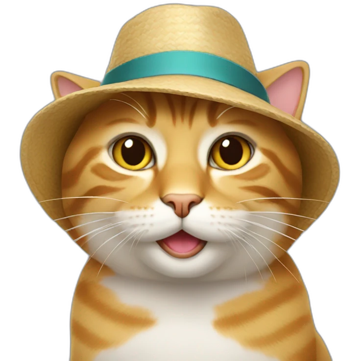 cat wearing a hat emoji