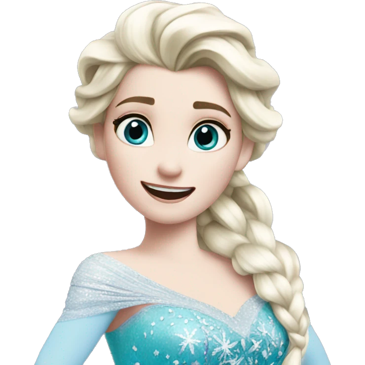 Elsa is singing emoji