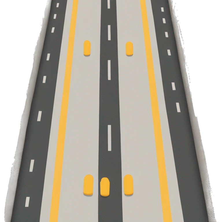 long street with two sidewalks emoji