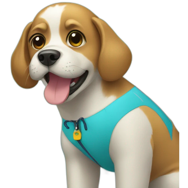 Dog with swim suit emoji