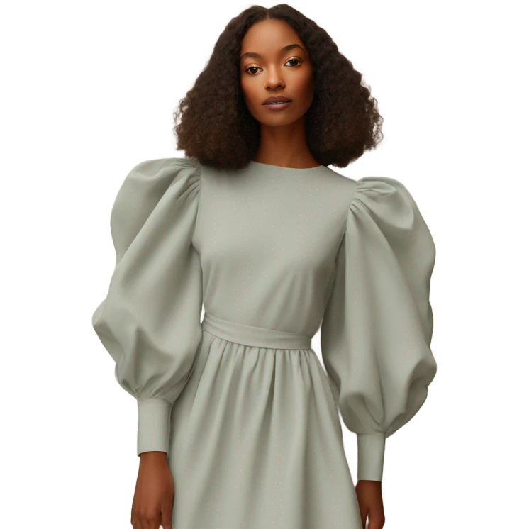 puff-sleeve dress emoji