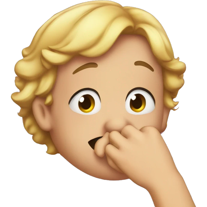 lip bite hand on chin winking rizz face emoji