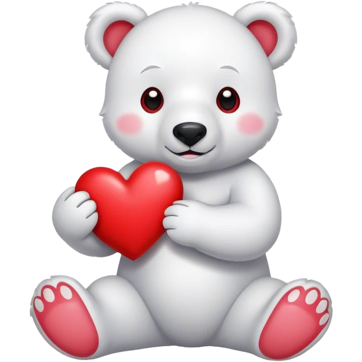 white bear heart emoji