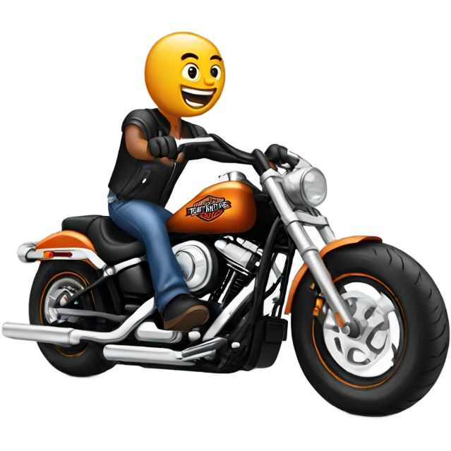 Harley Davidson wheelie emoji