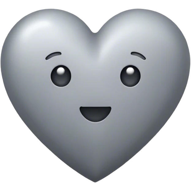 Shine heart gray  emoji