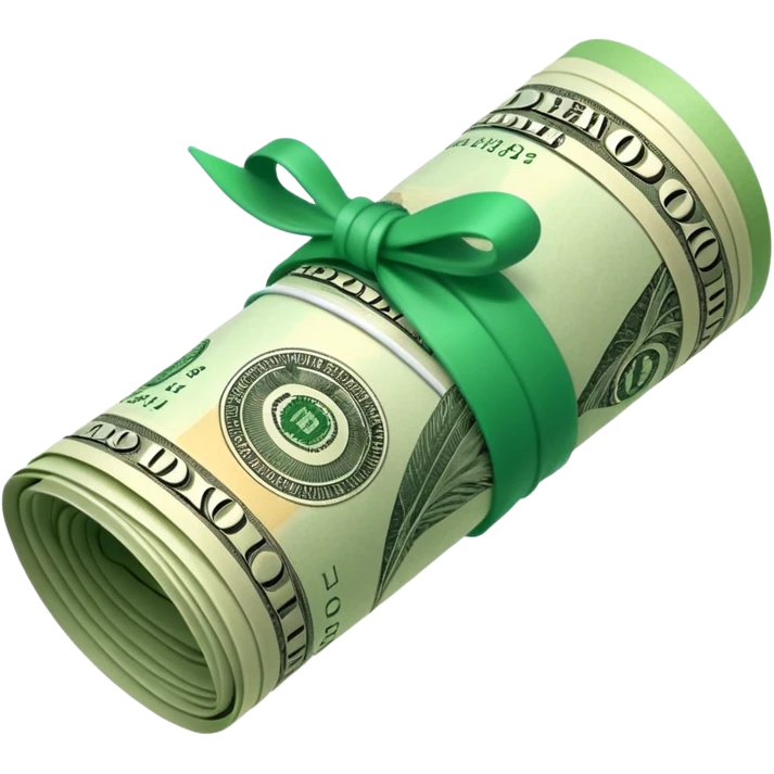 Money that is like a tube One dollar emoji