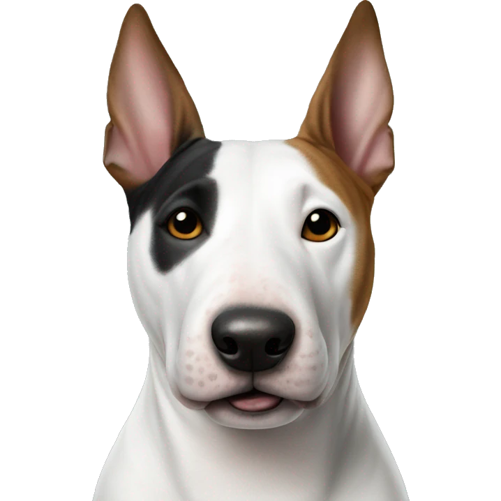Bull terrier with black patch on right eye emoji