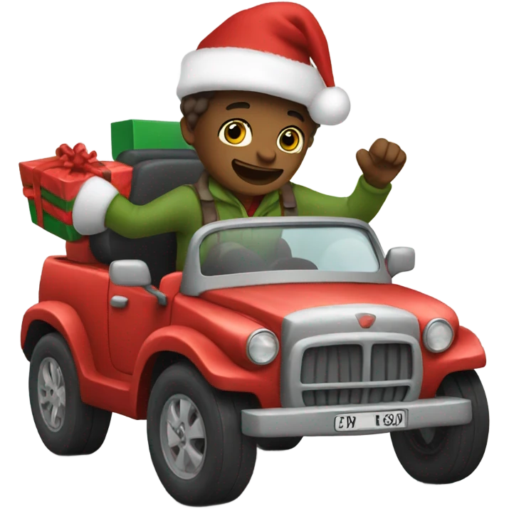 Driving HOME for christmas emoji