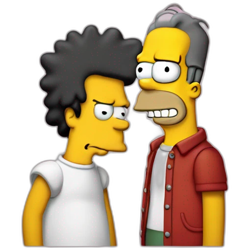 Homer et bart qui sont en colère emoji