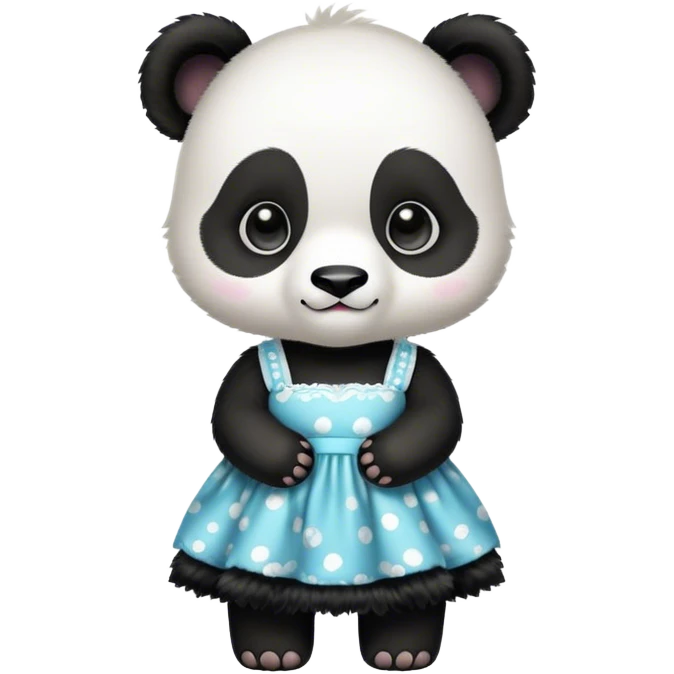 Baby Panda wearing dress emoji