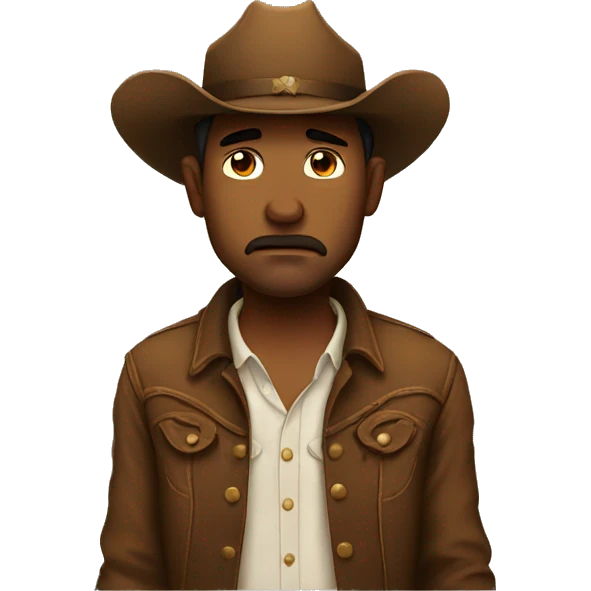 sad cowboy emoji