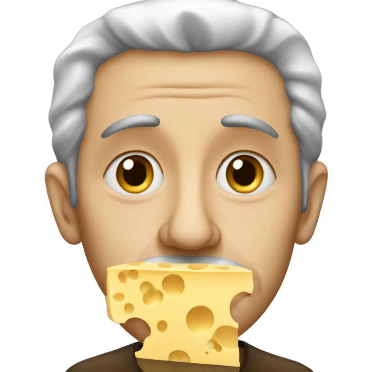 Sad Jewish man with cheese emoji