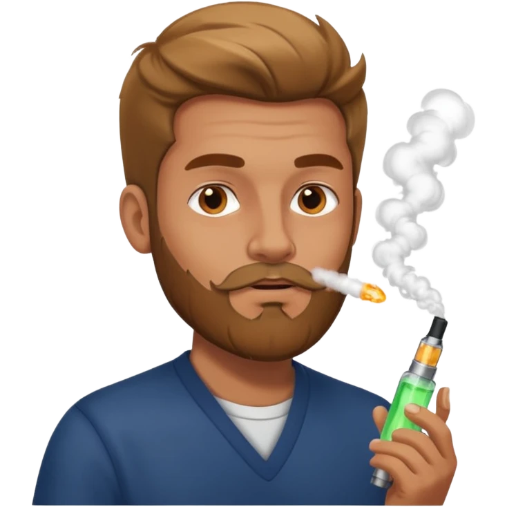Man vaping emoji