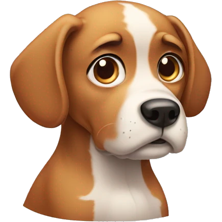 dog with confused face emoji