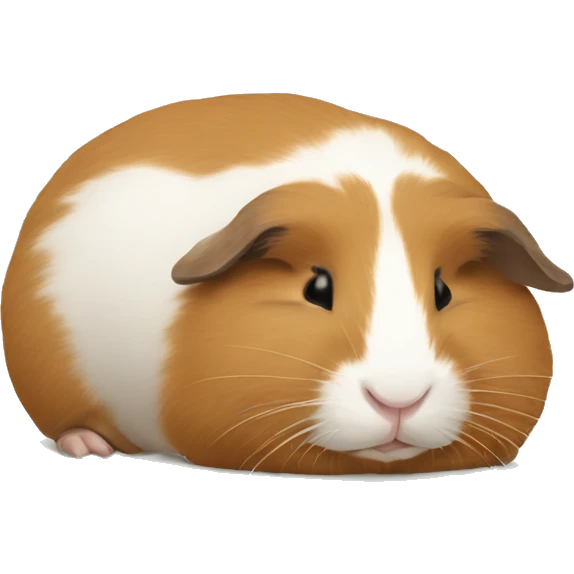 Guineapig sleeping with legs extended  emoji