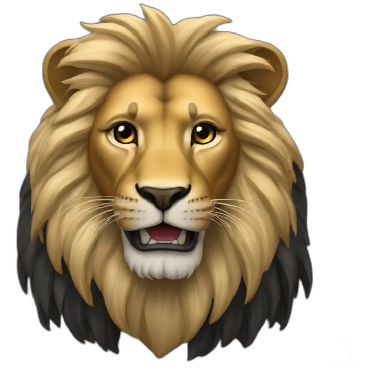 Pantere noir sur un lion emoji