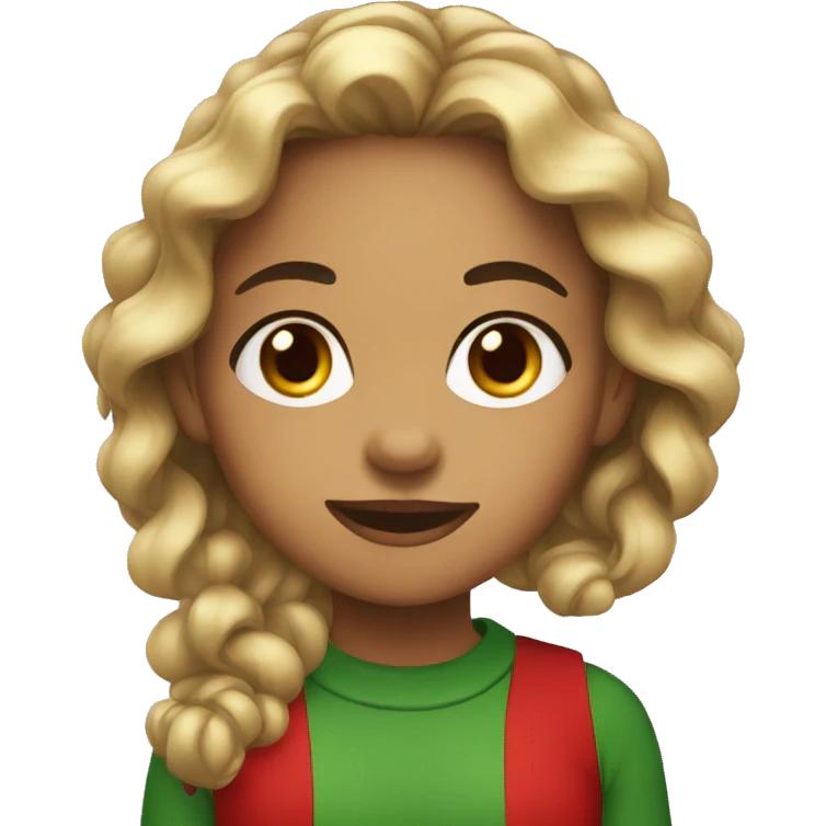 Girl ready for Christmas  emoji
