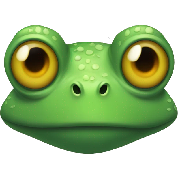 An evil looking frog. emoji