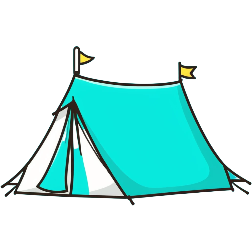 pretty pastel pink tent emoji