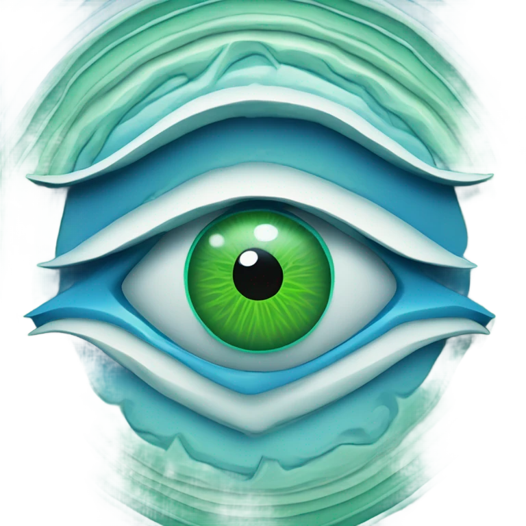 Green evil eye emoji