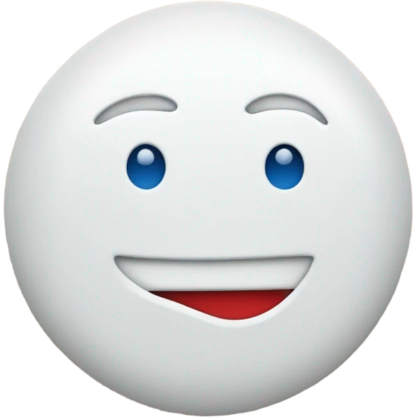 Round white disc that says Jim for PMG in red and blue letters  emoji