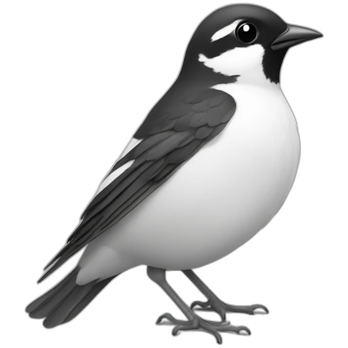 lark black and white emoji