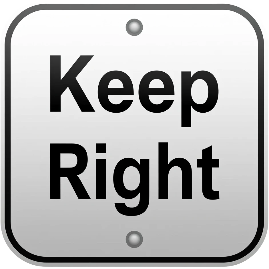Keep Right emoji
