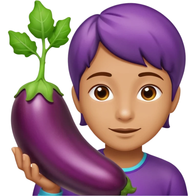 Foot rubbing eggplant emoji