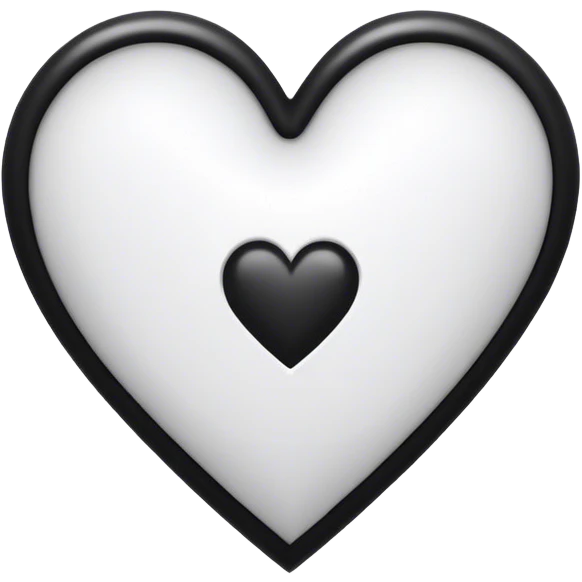 Goth heart emoji
