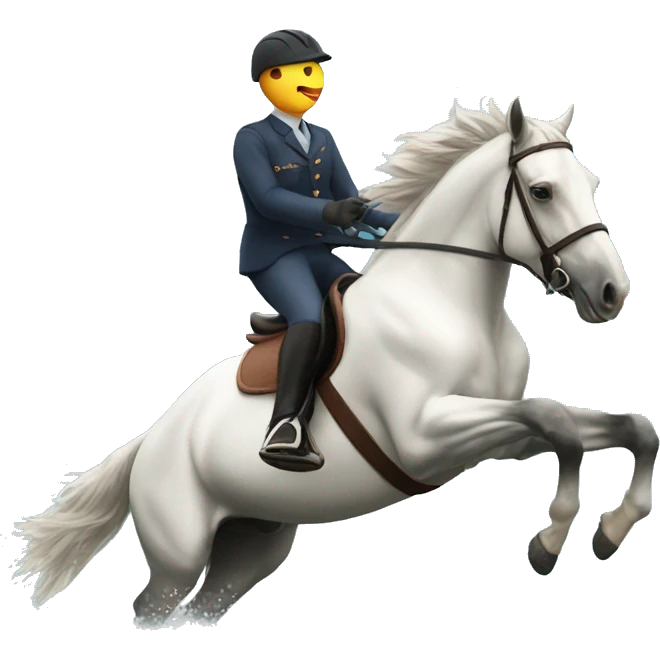 horse bay jumping on the water  emoji