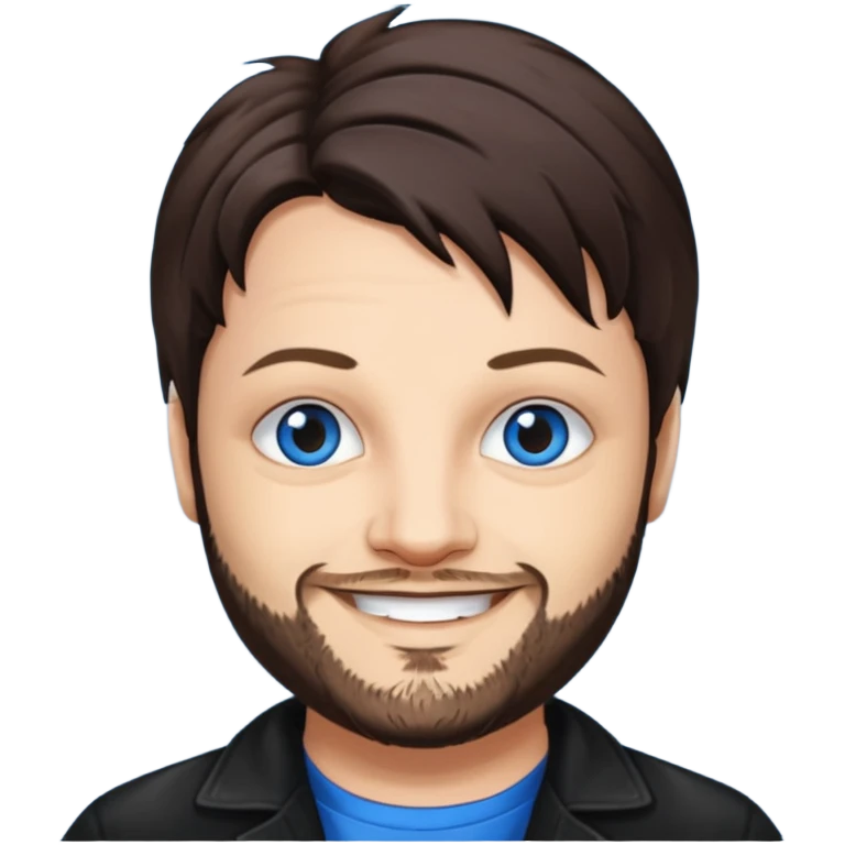 Bam Margera with dark brown hair, blue eyes emoji