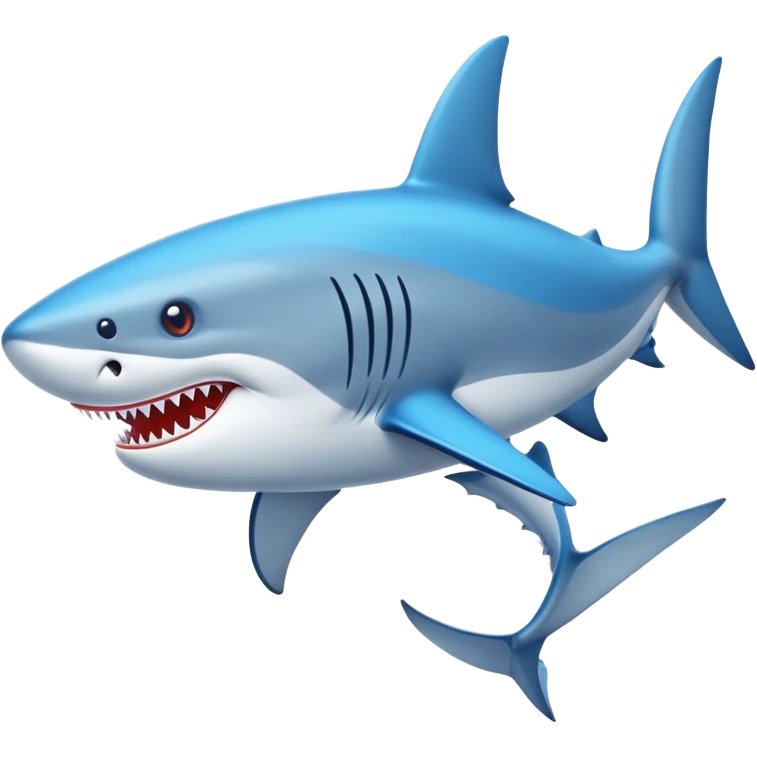 Un tiburón con unos zapatos de nike azules animado emoji