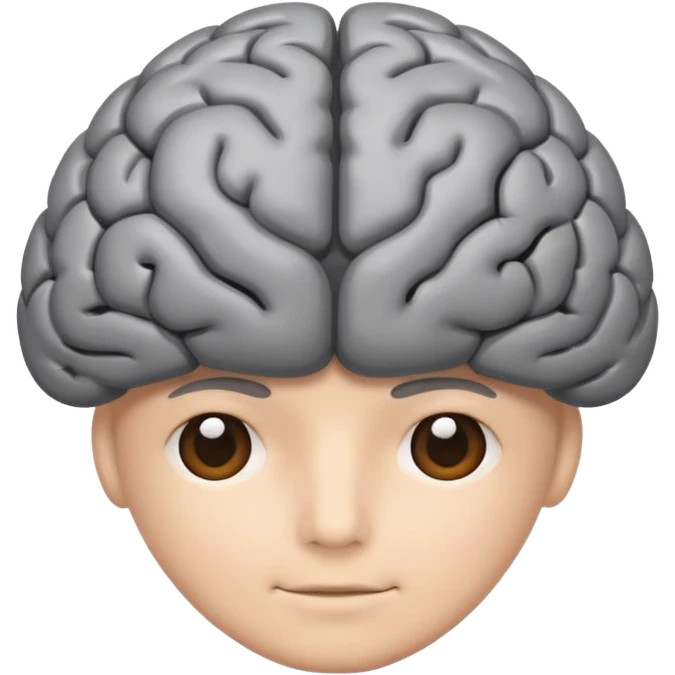 A relaxed brain  emoji