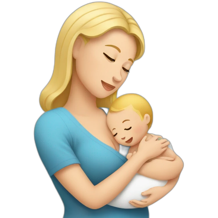 White woman breastfeeding her baby emoji